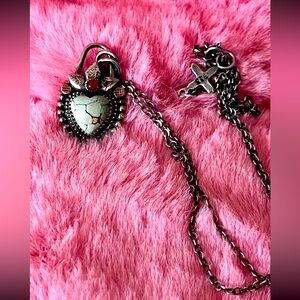 925 Sterling Silver and Turquoise Sacred Heart Necklace